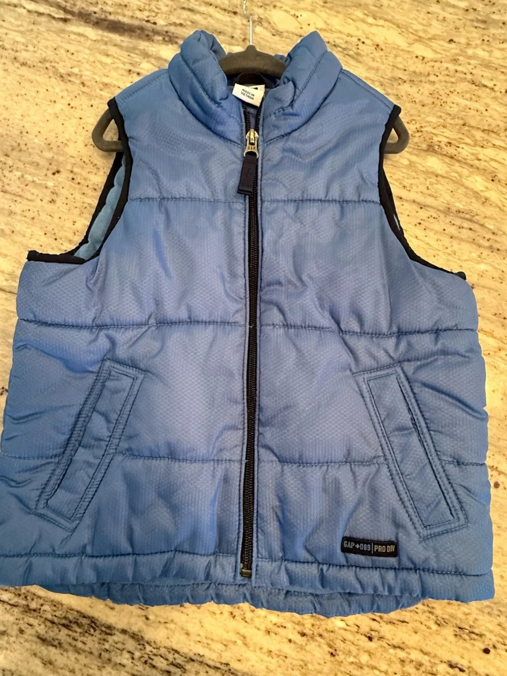 Gap Kids blue quilted vest 4T
